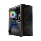 LOGIC ARAMIS ARGB BLACK Mini Tower Computer Case with Logic 600W Real Power Supply and EU Cable, Purpose: Gaming, 6pin GPU cable, Dimen