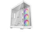 ATX / E-ATX Midi Tower Case Deepcool CH780 White ARGB w/4x USB 3.0, 3x 140mm(420mm),  LED Fans