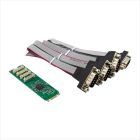 CONVERTOR M.2 TO COM X4, TXB179, Chipset: ASIX/AX99100, LP