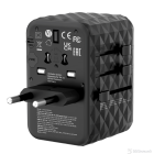 Verbatim Adapter, GaN III Universal Travel Adapter UTA-05 with 2 x USB-C 65W PD, & QC 4+ & 1 x USB-A 60W PD, 1 x USB-A 5W PD