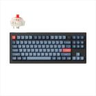 KEYBOARD MECHANICAL KEYCHRON V3 MAX TKL QMK/VIA RGB Gateron Jupiter Red switch, w/knob, Multi-Device (Wired+Bluetooth), Carbon Black, V3M-D1