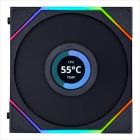 COOLERS CASE FAN 120mm LIAN LI UNI FAN TL LCD 120 Reverse Blade A-RGB 1900 RPM PWM, Black, 12RTLLCD1B