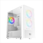 CASE XIGMATEK mATX OREO ARCTIC white w/TG, Meshed Grill FP, 3x120mm X24F Arctic Fixed RGB Fan, EN47772