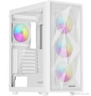 ATX Midi Tower Case Genesis Diaxid 605 Gaming ARGB w/4x ARGB Fans White