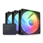 COOLERS CASE FAN 3x120mm NZXT F120 RGB CORE w/controller, 1900 RPM PWM, Black, RF-C12TF-B1