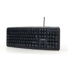 Gembird Standard keyboard, USB, US layout, black, PN: KB-U-103