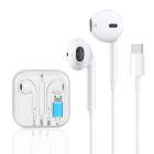 Power Box USB Cable Type C Earphones with DAC chipset, microphone and volume + -, White, Box Package