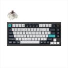 KEYBOARD MECHANICAL KEYCHRON Q1 MAX ALUMINIUM HS RGB LED 75% Gateron Jupiter BROWN switch,Multi-Device (Wired,2.4Ghz,BT),Carbon Black,w/knob, Q1M-M3