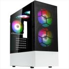 CASE KOLINK ATX OBSERVATORY MX Mesh ARGB w/Tempered glass, 2x140mm, 3x120mm UMBRA A-RGB fan, black/white