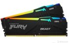 Kingston 64GB 6400MHz DDR5 CL32 DIMM (Kit of 2), FURY Beast Expo RGB Black, KF564C32BBEAK2-64