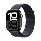 Apple Watch S10 GPS 46mm Jet Black Alu Case with Black Sport Band - S/M, Retina LTPO OLED, 2000 nits (peak), 416  x 496  pixels (~326 p