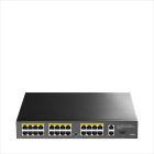 NET Switch POE+ CUDY 24-port 10/100, SFP, 2x Uplink GbE, FS1026PS1, 300W, Metal Rack-Mount