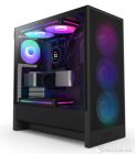 ATX Mid Tower Case NZXT H5 Flow (2024) RGB Black w/USB 3.2, 1x 360mm (F360 RGB)/ 1x 120mm(F120Q)