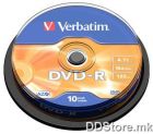 DVD-R 4.7GB 16x Verbatim 10pcs Spindle Matt Silver