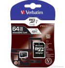 Verbatim Micro SDXC Card 64GB, Class 10, incl. adapter