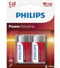 Batteries Philips C 2pack Power Alkaline