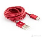 Cable USB 2.0 AM to Type-C 1.5m SBOX Braided Fruity Red