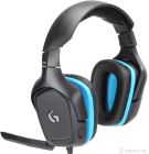 LOGITECH Gaming-Headset G432 black/blue 7.1 Surround w/microphone  1x3.5mm / USB 981-000770