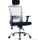 Office chair CONFERENCE with headrest (BLACK & WHITE)