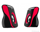 Genius SP-Q180 speakers, Red, 3W, USB power