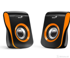 Genius SP-Q180 speakers, Orange, 3W, USB power
