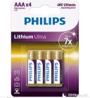 Batteries Philips Ultra AAA Lithium 4pack