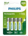 Batteries Philips Rechargable AA 4pack 2600 mAh