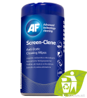 AF Screen-Clene - Tub of screen cleaning wipes SCR100T Re-sealable tub of 100 screen cleaning wipes