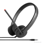 Lenovo Essential Stereo Analog Headset; Comfort fit ear piece, Adjustable Headband and Boom Arm