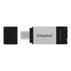 Kingston 128GB DataTraveler 80 USB Flash Drive, USB Type-C Storage On the Go, up to 200MB/s Read and 60MB/s Write, DT80/128GB