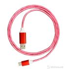 Cable USB 2.0 AM to Type-C 1m Platinet LED Red