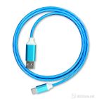 Cable USB 2.0 AM to Type-C 1m Platinet LED Blue