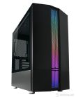 LC-Power Case Nightbreak_X 711MB, Micro-ATX case, black, USB2.0/3.0/3.1, w/550W 80+PSU