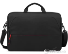 ThinkPad Essential 15.6" Topload (Eco); Eco-friendly: 100% recycled exterior, equivalent to over 8 plastic bottles; Dedicated, separate laptop compartment; Large storage area for documents and power adapters; Front zip pocket keeps smaller accessorie