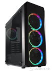 LC-Power Case Quad-Luxx 703B, Midi-ATX Case, HD Audio, 2xUSB 3.0, 1xUSB 2.0, 4x120mm 256C RGB fans