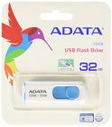 ADATA 32GB USB Flash Drive C008, White+Blue, Easy Thumb Activated Capless Design, AC008-32G-RWE