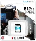 Kingston 512GB SDXC Canvas Go Plus 170MB/s Read UHS-I, C10, U3, V30 Memory Card, SDG3/512GB