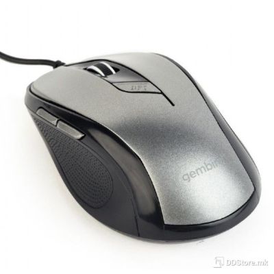 Mouse Gembird MUS-6B-01 Optical Black/Spacegrey 1600DPI USB
