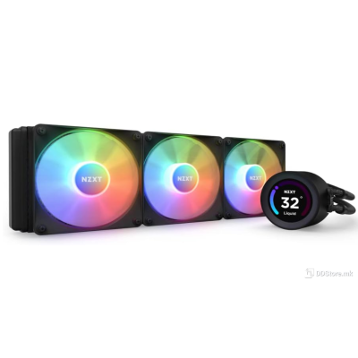 COOLERS CPU AIO NZXT Kraken 360 ELITE RGB, 3x120mm F120 RGB Core fans, RGB Controller, w/2.36" LCD display, RL-KR36E-B1, MATTE BLACK