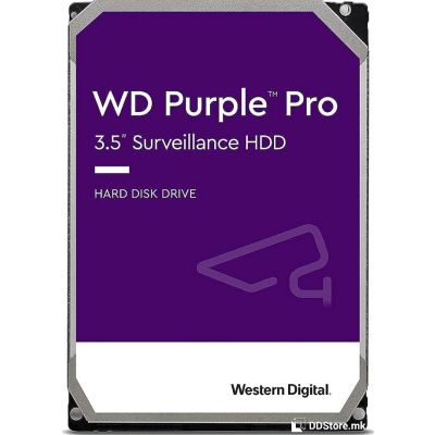 HDD 4TB WesternDigital, I.P. rpm, 256MB Cache SATA-3, 6.0Gb/s, Purple Surveillance, WD43PURZ