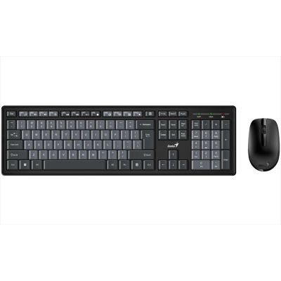COMBO KEYBOARD AND MOUSE WIRELESS GENIUS KM-8200 Black/Gray