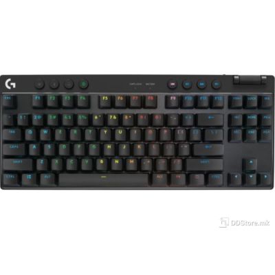 KEYBOARD MECHANICAL LOGITECH G PRO X LIGHTSPEED WIRELESS, TKL, RGB, TACTILE, w/Carrying case, 920-012136