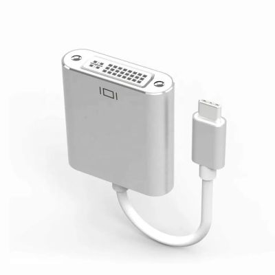 Power BoxType C to DVI adapter, 1080P, 15cm Cable, Silver