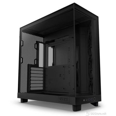 CASE NZXT ATX Mid-Tower H6 FLOW w/WINDOW + side & top MESH 3xF120Q Airflow 120mm fans,1xUSB 3.2 typeC,2x USB 3.2 typeA, Matte Black CC-H61FB-01