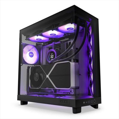 CASE NZXT ATX Mid-Tower H6 FLOW RGB w/WINDOW + side & top MESH 3xF120 RGB Core 120mm fans,1xUSB 3.2 typeC,2x USB 3.2 typeA, Matte Black CC-H61FB-R1