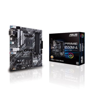 ASUS PRIME B550M-A/CSM, MD B550 (Ryzen AM4) micro ATX motherboard with dual M.2