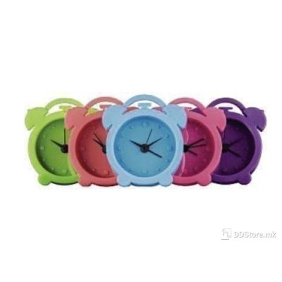CLOCK HAMA mini silicone w/alarm (blue, green, pink, purple, coral) 186348