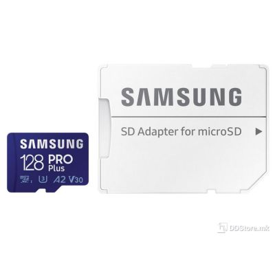 SAMSUNG 128GB PRO Plus MircoSD+ Adater, MB−MD128SA