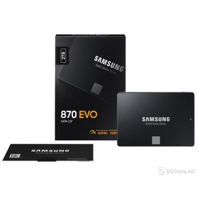 SSD 2.5" Samsung 870 Evo 2TB SATA3 AES 256-bit Encr. 560R/530W