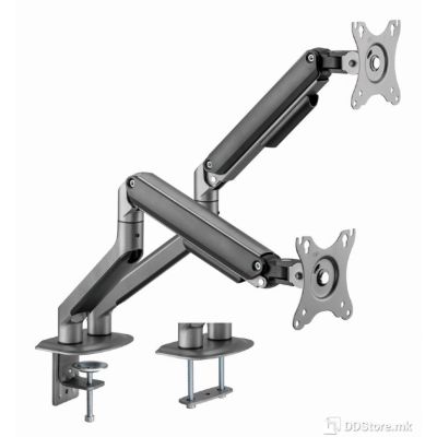Monitor Desktop Stand Gembird for 2 Monitors Gas Spring Space Grey